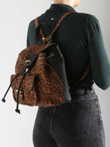 Rugzak Paul marius Bruin leopard BAROULEO-vue-porte