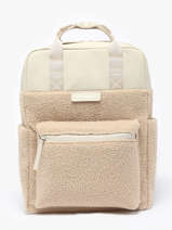 Bergen Pro Fleece - Rugzak 1 Compartiment Met 15" Laptopvak Kapten and son Beige fleece BERGENPF