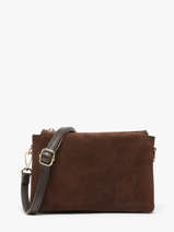 Cross Body Tas Velvet Caviar Leder Milano Bruin velvet caviar VC24117