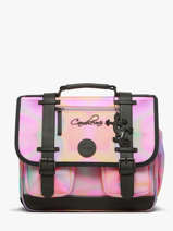 Boekentas Kinderen 2 Compartimenten Cameleon Roze vintage fantasy CA35