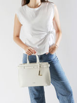 Handtas Faubourg Leder Lancel Grijs faubourg A13528-vue-porte