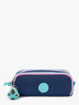 Pennenzak 3 Compartimenten Kipling Blauw back to school K13564