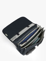 Boekentas Kinderen 3 Compartimenten Cameleon Blauw vintage urban CA41-vue-porte