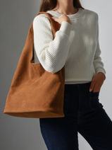 Hobo L Cavalier Nubuck Leder Etrier Beige cavalier nubuck ECAN154L-vue-porte