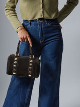 Handtassen Velvet Leder Milano Bruin velvet VE25066-vue-porte