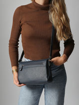 Cross Body Tas Confort Leder Hexagona Blauw confort 466744-vue-porte