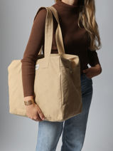 Schoudertas A4 Clestins Gerecycleerd Katoen Rivedroite Blauw timeless CELESTIM-vue-porte