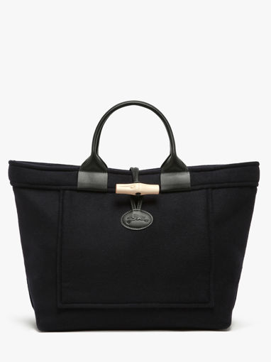 Longchamp Le roseau toile duffle coat Handtas Geel