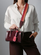 Mini Bowlingtas Bcbg Sude Leder Lancel Bruin bcbg A13692-vue-porte