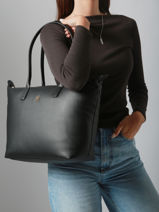 Schoudertas Popette Nylon Tommy hilfiger Zwart popette AW17705-vue-porte