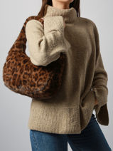 Schoudertas Fur Bont Miniprix Bruin fur 6542-vue-porte