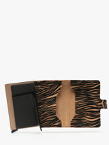 Mini Kaarthouder Zebra Leder Secrid Beige animal MZE-vue-porte