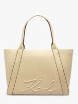 Schoudertas K/ville Leder Karl lagerfeld Beige k ville B1W30066