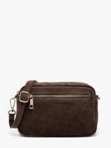 Cross Body Tas Velvet Leder Milano Bruin velvet VE25115