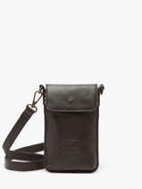 Telefoonetui Leder Basilic pepper Bruin cow BCOW88