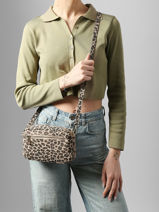 Cross Body Tas Velvet Leopardo Leder Milano Veelkleurig velvet leopardo VL25115-vue-porte