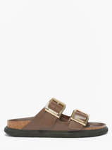 Slippers Uit Leder Birkenstock Bruin women 1031910