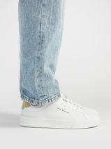 Sneakers Uit Leder Tommy hilfiger Wit men 536702X-vue-porte