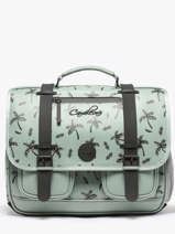 Boekentas 3 Compartimenten Cameleon Groen vintage north PBVWCA41