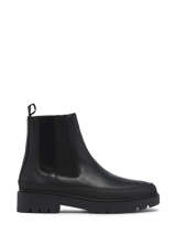 Chelsea Boots Combat Mid Uit Leder Calvin klein jeans Zwart men 545BDS