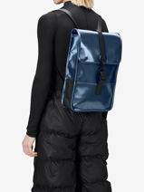 Rugzak 1 Compartiment Met 13" Laptopvak Rains Blauw city 13020-vue-porte