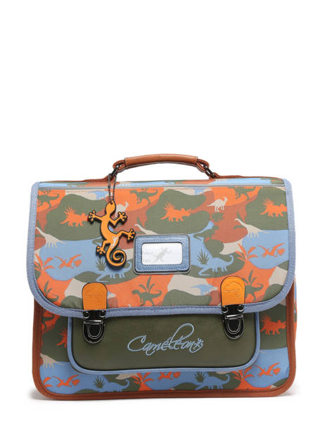 Boekentas Rétro 2 Compartimenten Cameleon Veelkleurig retro CA35 ander zicht 7