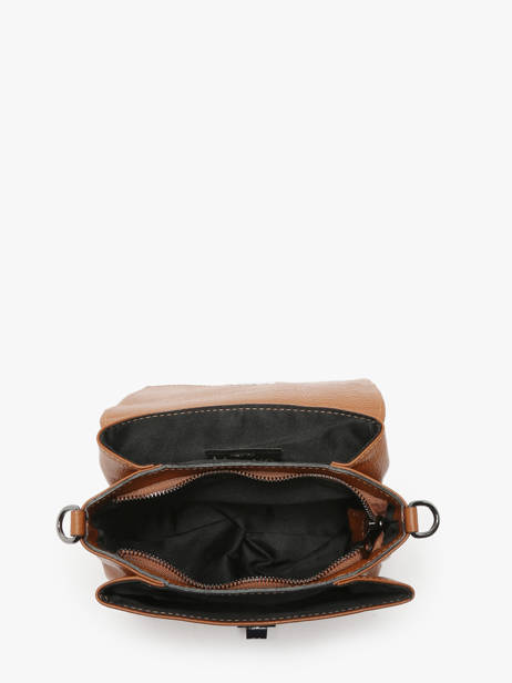 Cross Body Tas Caviar Leder Milano Bruin caviar CA24061 ander zicht 3