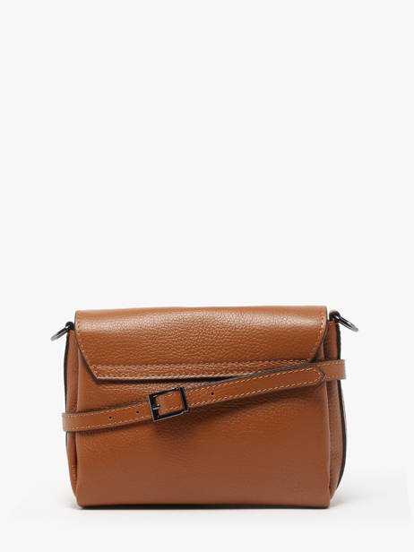 Cross Body Tas Caviar Leder Milano Bruin caviar CA24061 ander zicht 4