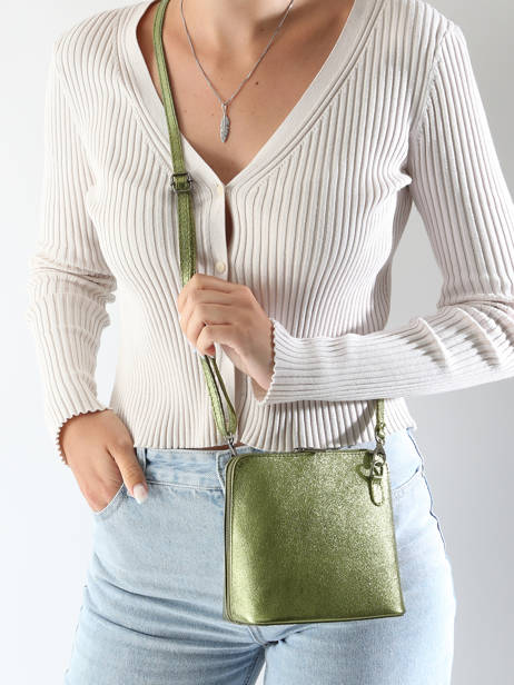 Cross Body Tas Nine Leder Milano Groen nine NI23117N ander zicht 1