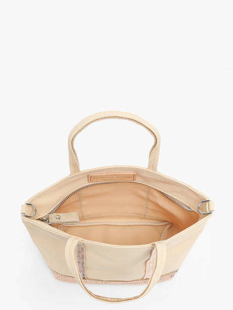 Cross Body Tas Baby Cabas Pailletten Vanessa bruno Beige cabas 1V40410 ander zicht 3