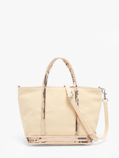 Cross Body Tas Baby Cabas Pailletten Vanessa bruno Beige cabas 1V40410 ander zicht 4