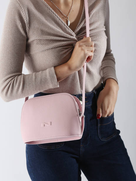 Cross Body Tas Lilou Leder Nathan baume Roze egee 2 ander zicht 1