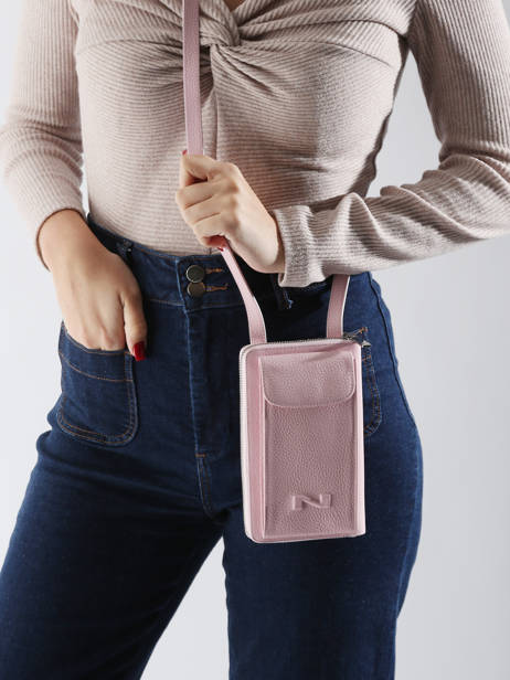 Telefoonetui Pocket Leder Nathan baume Roze n city 3 ander zicht 1