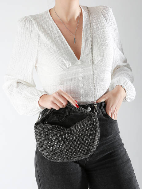 Avondtas Miniprix Zwart strass GL37003 ander zicht 1