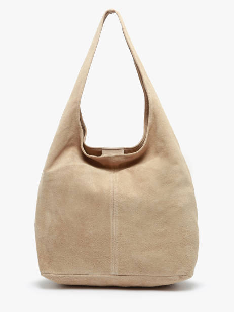 Schoudertas Velvet Leder Milano Beige velvet VE24062B