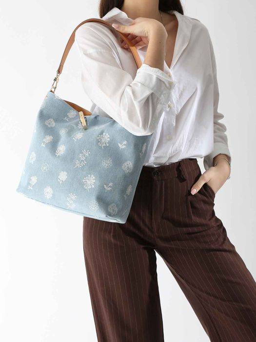 Longchamp Le roseau denim Blauw