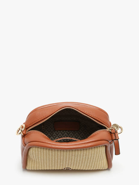 Cross Body Tas Raphia Papier Lulu castagnette Bruin raphia YAUCOURT ander zicht 3