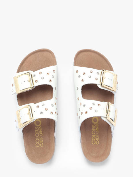 Slippers Fusbett Colors of california Wit women HCBIO501 ander zicht 3