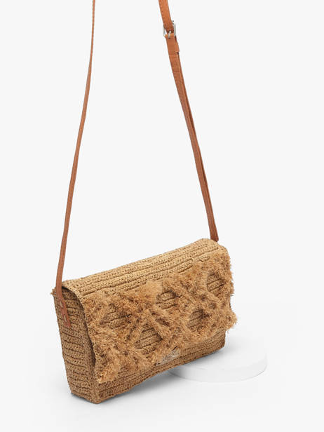Cross Body Tas L'atelier Du Crochet Raphia Le voyage en panier Beige l'atelier du crochet AM768 ander zicht 2