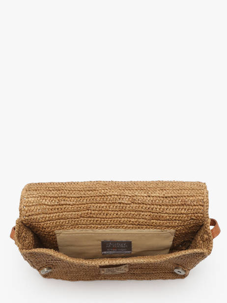 Cross Body Tas L'atelier Du Crochet Raphia Le voyage en panier Beige l'atelier du crochet AM768 ander zicht 3