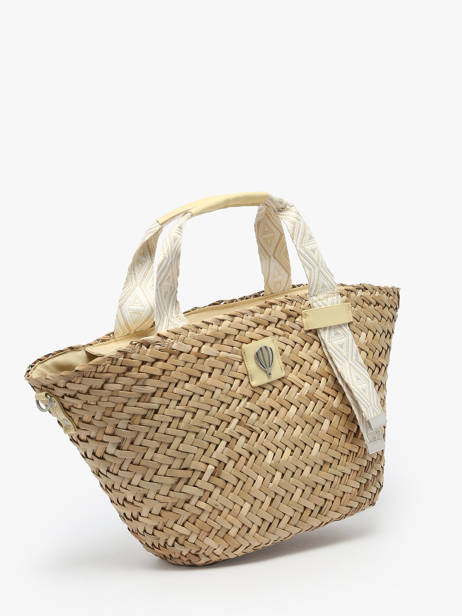 Handtas Estival Stro Le voyage en panier Beige estival PM848 ander zicht 2