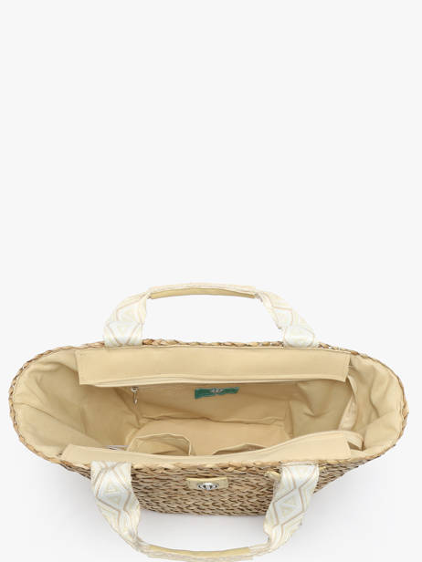 Handtas Estival Stro Le voyage en panier Beige estival PM848 ander zicht 3