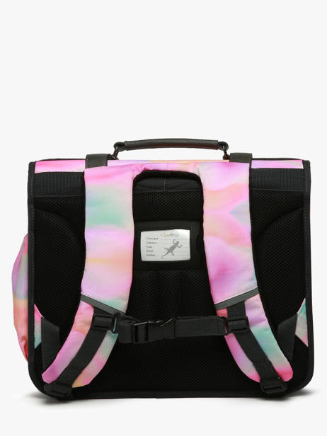 Boekentas Kinderen 3 Compartimenten Cameleon Roze vintage fantasy CA41 ander zicht 4