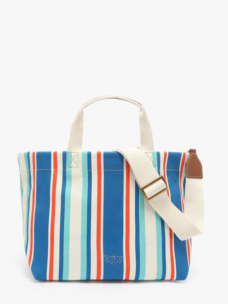 Shoppingtas Logo Shopper Katoen Pinko Blauw logo shopper 4753A2G5 ander zicht 3