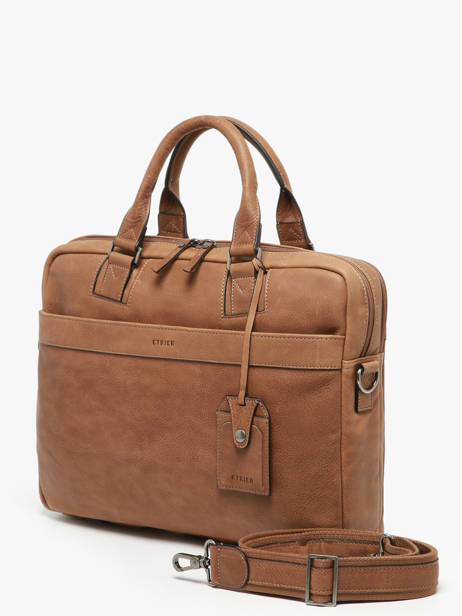 Documententas Spider 2 Compartimenten Leder Etrier Bruin spider ESPI8022 ander zicht 2