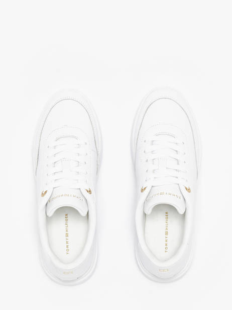 Sneakers Uit Leder Tommy hilfiger Wit women 8682YBS ander zicht 4