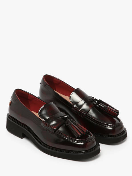 Mocassins Uit Leder Tommy hilfiger Rood women 8749XJS ander zicht 2