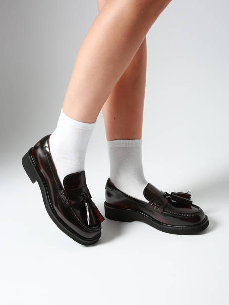 Mocassins Uit Leder Tommy hilfiger Rood women 8749XJS ander zicht 1