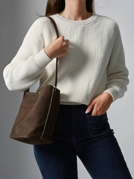 Schouder Tas Rugzak S Cavalier Nubuck Leder Etrier Bruin cavalier nubuck ECAN126S ander zicht 1