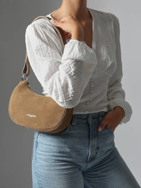Cross Body Tas Suede Leder Lancaster Beige suede 81 ander zicht 1